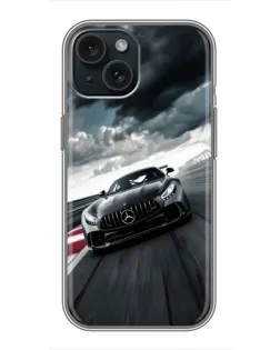 Чохол для iPhone 14 з картинкою «Гоночний Mercedes AMG»