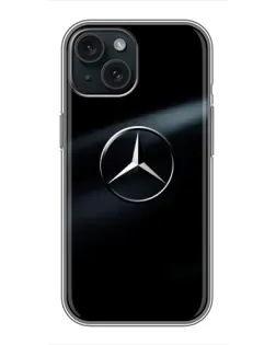 Чехол для iPhone 14 с картинкой «Mercedes на металле»