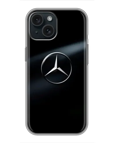 Чехол для iPhone 14 с картинкой «Mercedes на металле» Чехол для iPhone 14 с картинкой «Mercedes на металле»