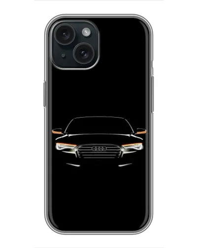 Чохол для iPhone 14 з картинкою «Audi — нічний контур»