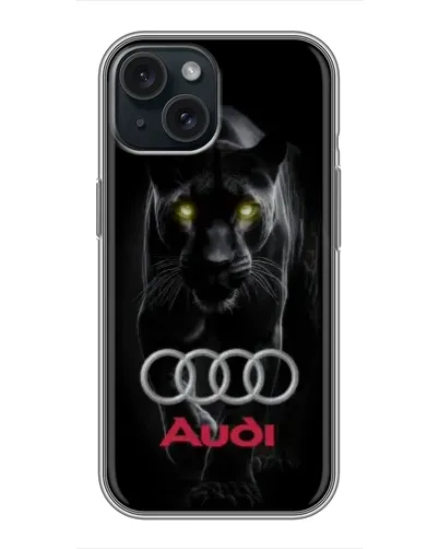 Чохол для iPhone 14 з картинкою «Пантера та Audi»