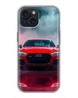 Чохол для iPhone 14 з картинкою «Audi RS — червоний стиль»