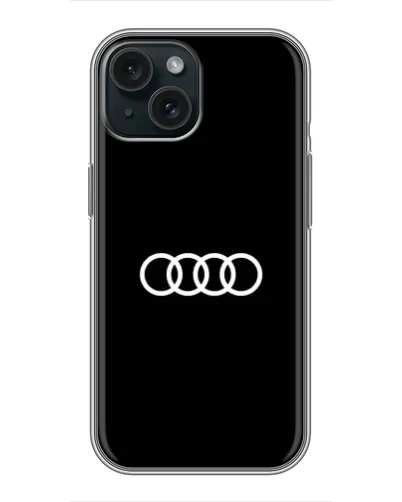 Чохол для iPhone 14 з картинкою «Audi White Logo»