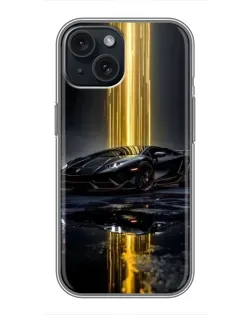 Чохол для iPhone 14 з картинкою «Нічний Lamborghini драйв»