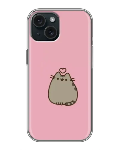 Чохол для iPhone 14 з картинкою «Pusheen серце»