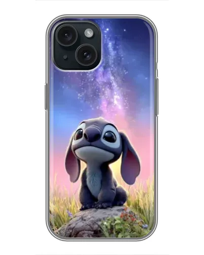 Чехол для iPhone 14 с картинкой «Стич на рассвете»