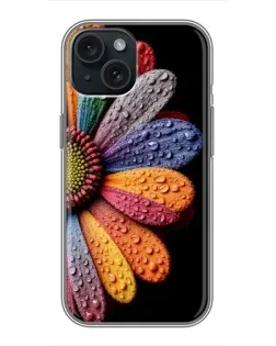Чехол для iPhone 14 с картинкой «Радужный цветок» Чехол для iPhone 14 с картинкой «Радужный цветок»