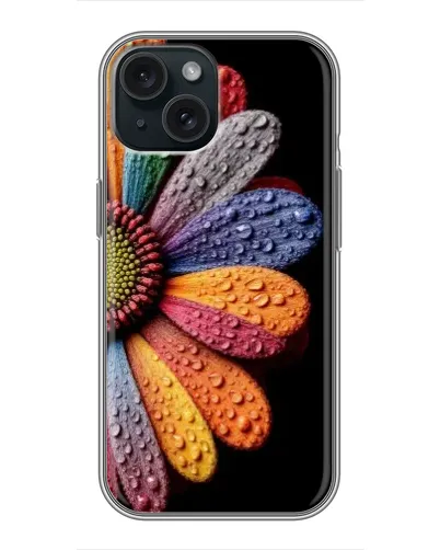 Чехол для iPhone 14 с картинкой «Радужный цветок»