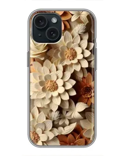 Чехол для iPhone 14 с картинкой «Бежевый флористический декор» Чехол для iPhone 14 с картинкой «Бежевый флористический декор»