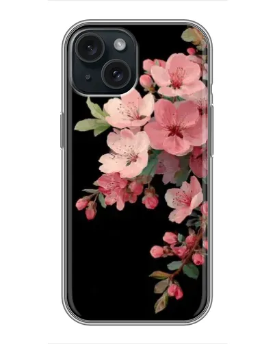 Чехол для iPhone 14 с картинкой «Розовая ветка сакуры»