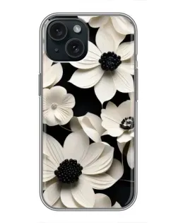 Чехол для iPhone 14 с картинкой «Объемные белые цветы» Чехол для iPhone 14 с картинкой «Объемные белые цветы»