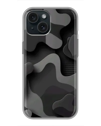 Чохол для iPhone 14 з картинкою «Темний абстрактний камуфляж»