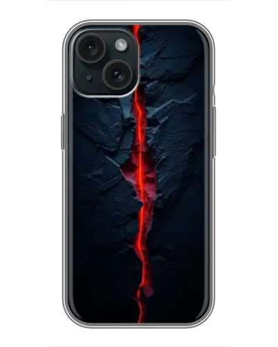 Чохол для iPhone 14 з картинкою «Червона лавова тріщина»