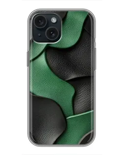Чохол для iPhone 14 з картинкою «Зелені шкіряні хвилі»