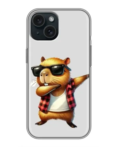 Чохол для iPhone 14 з картинкою «Капібара репер даб»