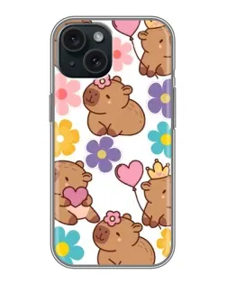 Чохол для iPhone 14 з картинкою «Квітковий паттерн капібар» Чохол для iPhone 14 з картинкою «Квітковий паттерн капібар»