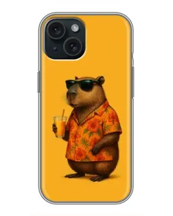 Чохол для iPhone 14 з картинкою «Капібара на відпочинку» Чохол для iPhone 14 з картинкою «Капібара на відпочинку»