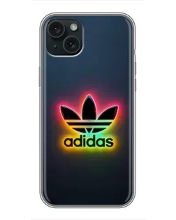 Чехол для iPhone 14 Plus с картинкой «Неоновый Adidas»