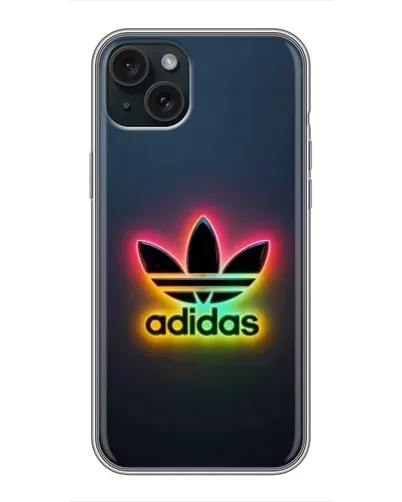 Чехол для iPhone 14 Plus с картинкой «Неоновый Adidas»