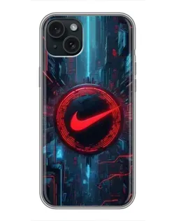 Чохол для iPhone 14 Plus з картинкою «Техногенний стиль Nike»
