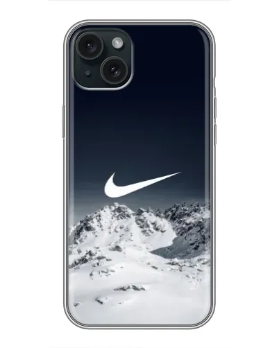 Чохол для iPhone 14 Plus з картинкою «Nike — зимові гори» Чохол для iPhone 14 Plus з картинкою «Nike — зимові гори»