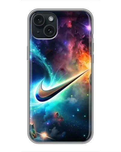 Чохол для iPhone 14 Plus з картинкою «Космічний Nike Swoosh» Чохол для iPhone 14 Plus з картинкою «Космічний Nike Swoosh»