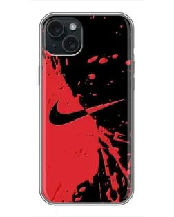 Чохол для iPhone 14 Plus з картинкою «Червоні бризки Nike»