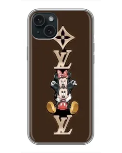 Чехол для iPhone 14 Plus с картинкой «LV и Микки Маус»