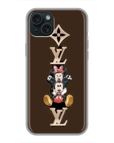 Чехол для iPhone 14 Plus с картинкой «LV и Микки Маус»