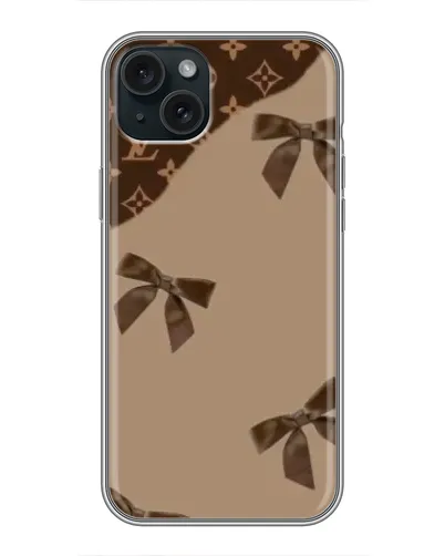 Чехол для iPhone 14 Plus с картинкой «LV — кофейный атлас»