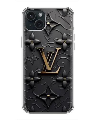 Чехол для iPhone 14 Plus с картинкой «Кожаная текстура LV»
