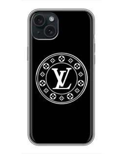 Чехол для iPhone 14 Plus с картинкой «LV — печать стиля»