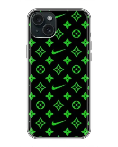 Чехол для iPhone 14 Plus с картинкой «Неоновый принт LV»