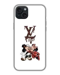 Чехол для iPhone 14 Plus с картинкой «LV и Микки Маус»