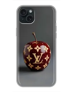 Чехол для iPhone 14 Plus с картинкой «Красное яблоко LV»
