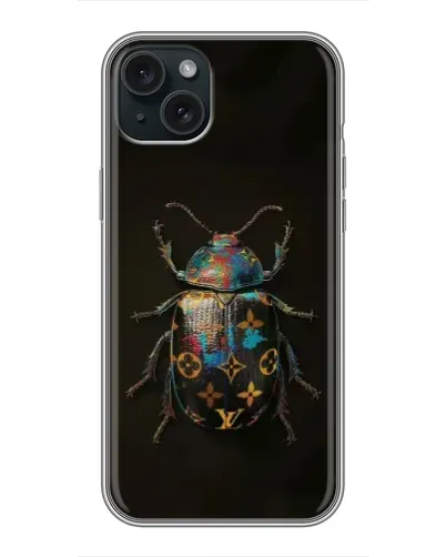 Чехол для iPhone 14 Plus с картинкой «LV — мраморный принт»