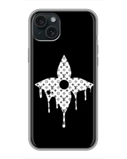 Чехол для iPhone 14 Plus с картинкой «Цветочная монограмма»