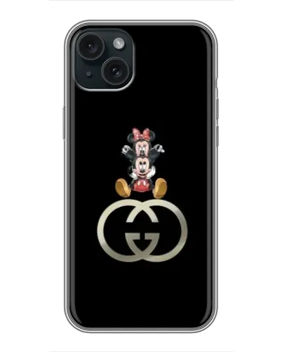 Чехол для iPhone 14 Plus с картинкой «Минни Маус на лого» Чехол для iPhone 14 Plus с картинкой «Минни Маус на лого»