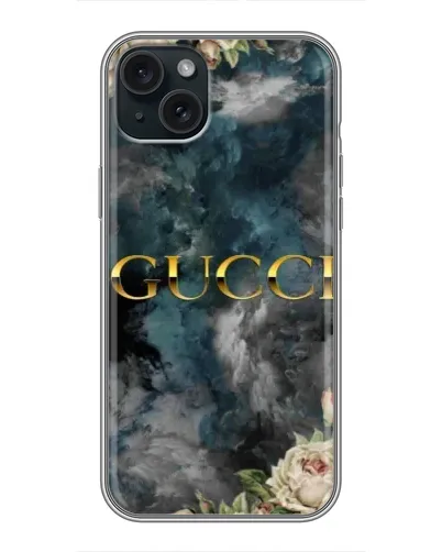 Чехол для iPhone 14 Plus с картинкой «Абстрактные цветы Gucci» Чехол для iPhone 14 Plus с картинкой «Абстрактные цветы Gucci»