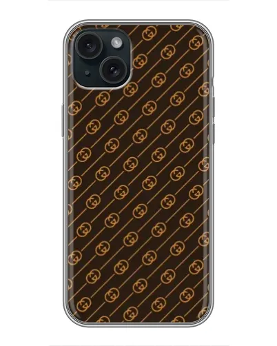 Чехол для iPhone 14 Plus с картинкой «Gucci — золотые диагонали» Чехол для iPhone 14 Plus с картинкой «Gucci — золотые диагонали»