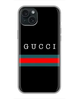 Чехол для iPhone 14 Plus с картинкой «Gucci — красный пояс»