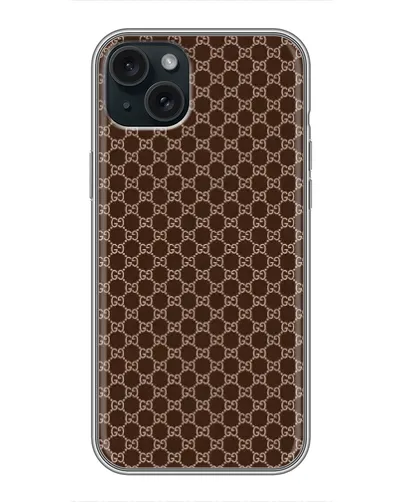 Чохол для iPhone 14 Plus з картинкою «Gucci — шоколадна сітка» Чохол для iPhone 14 Plus з картинкою «Gucci — шоколадна сітка»