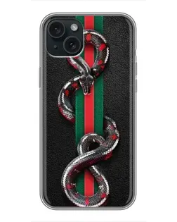 Чохол для iPhone 14 Plus з картинкою «Gucci — змія на смузі» Чохол для iPhone 14 Plus з картинкою «Gucci — змія на смузі»