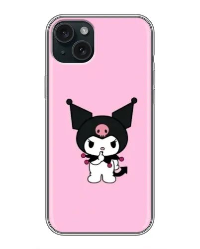Чехол для iPhone 14 Plus с картинкой «Kuromi — розовая нежность»