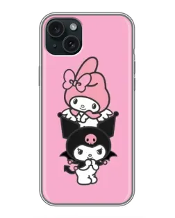 Чохол для iPhone 14 Plus з картинкою «My Melody та Kuromi» Чохол для iPhone 14 Plus з картинкою «My Melody та Kuromi»
