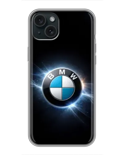 Чохол для iPhone 14 Plus з картинкою «BMW — неонове сяйво»
