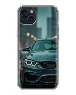 Чохол для iPhone 14 Plus з картинкою «BMW у вогнях міста»