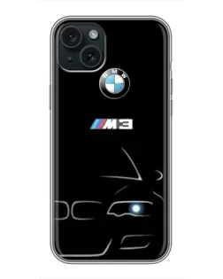 Чохол для iPhone 14 Plus з картинкою «Мінімалістичний принт BMW M3»