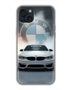 Чохол для iPhone 14 Plus з картинкою «BMW в білому диму» Чохол для iPhone 14 Plus з картинкою «BMW в білому диму»