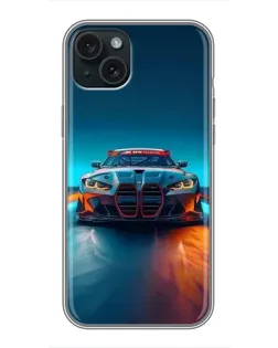 Чохол для iPhone 14 Plus з картинкою «BMW — вогні неону» Чохол для iPhone 14 Plus з картинкою «BMW — вогні неону»